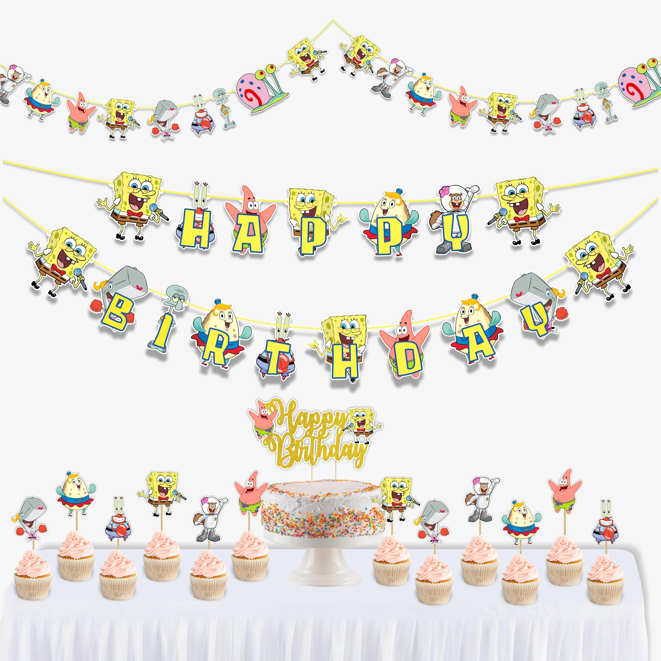 Gainex R&D Solutions LLC Spongbob Squarepants Themed Birthday Party Supplies - Birthday