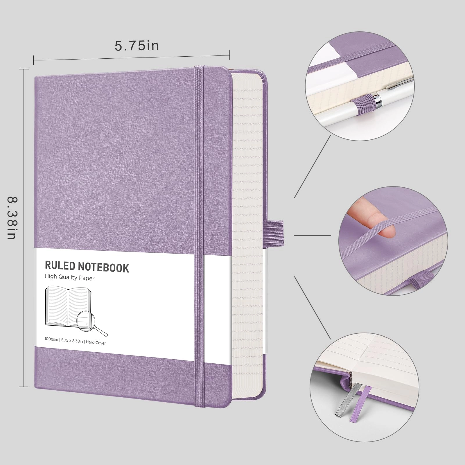 Lined Journal Notebook A5 Hardcover - Lined 320 Pages