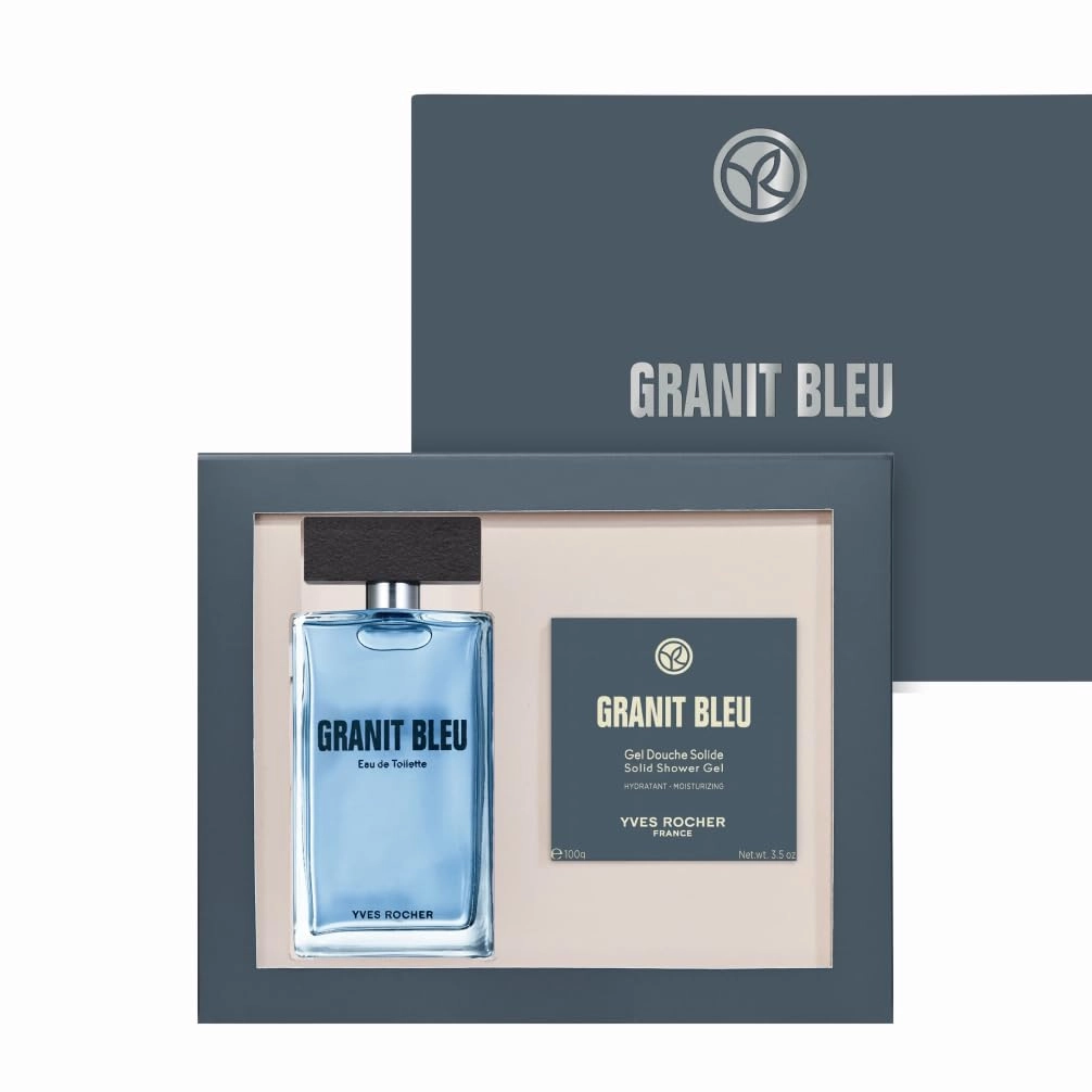 Yves Rocher Granit Bleu - 100ml + Solid Shower Gel - 100g