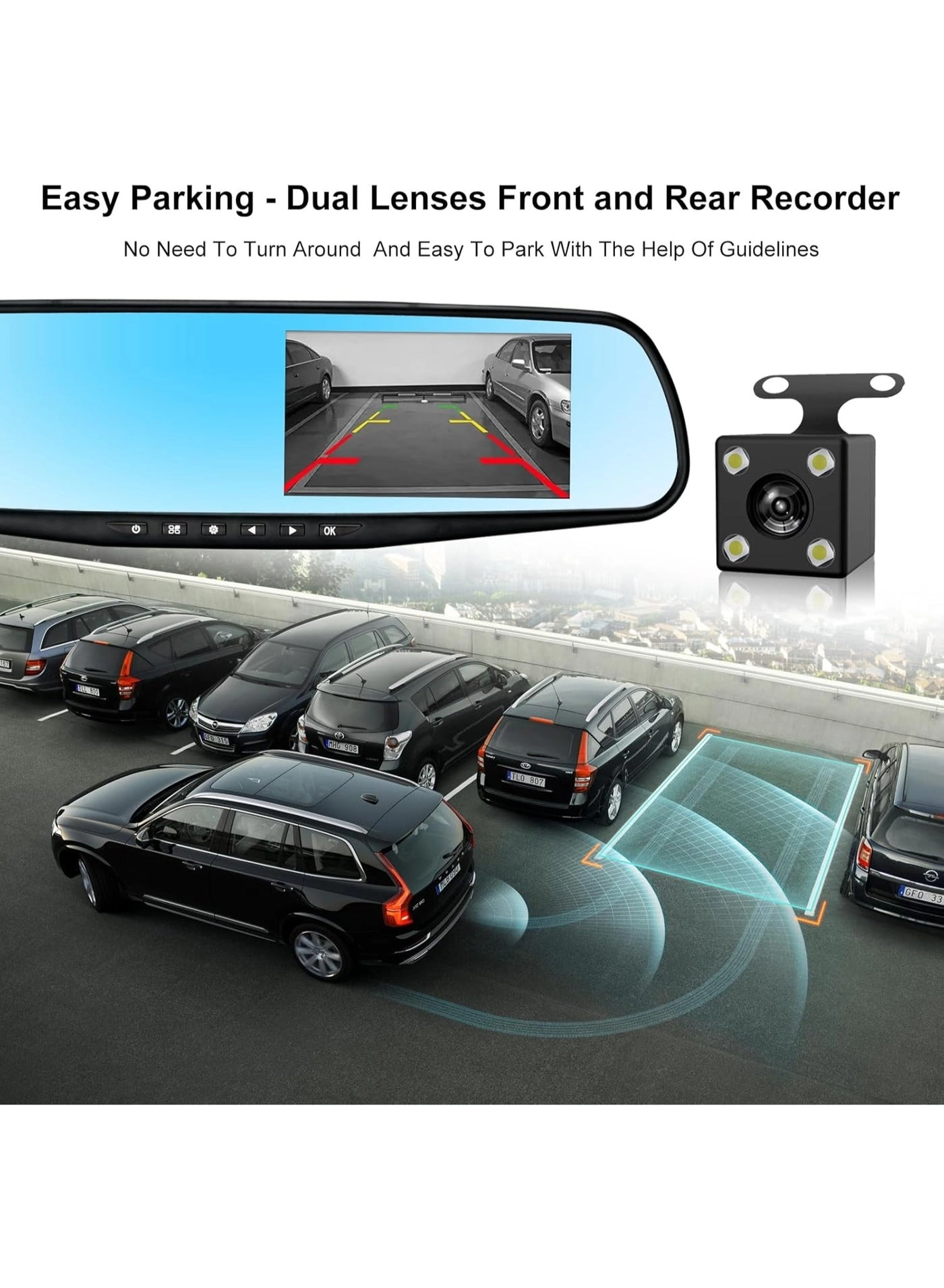 Dash Cam Front and Rear - 1080P