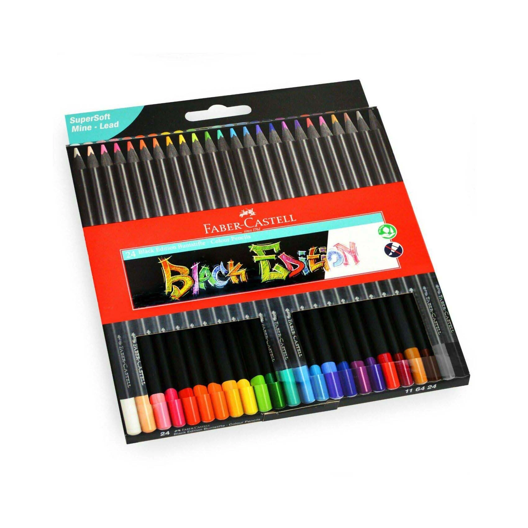 Black Edition Colour Pencils - 24 Colours