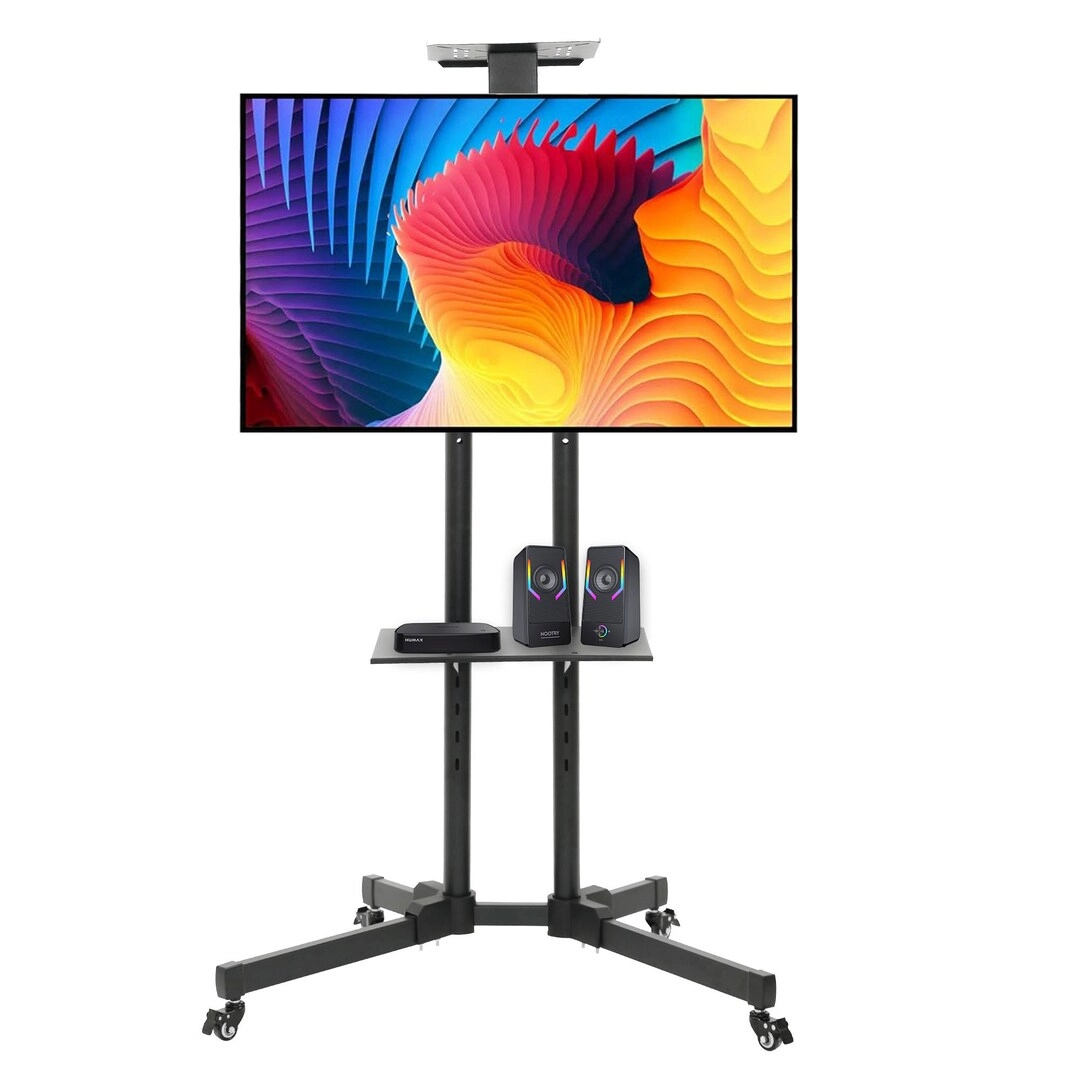 Premium Mobile TV Floor Stand & Cart - 50kg 32" to 75"