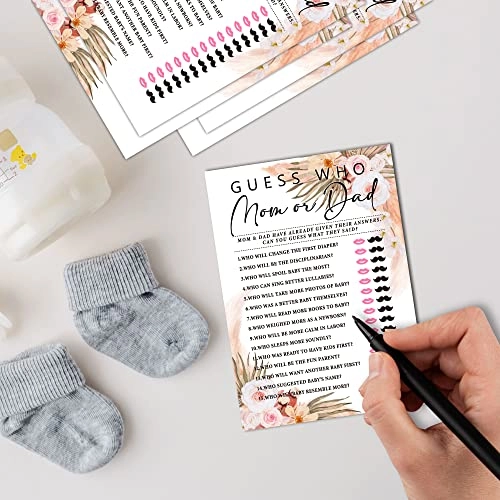 Boho Floral Baby Shower Games - 30 piece(s)