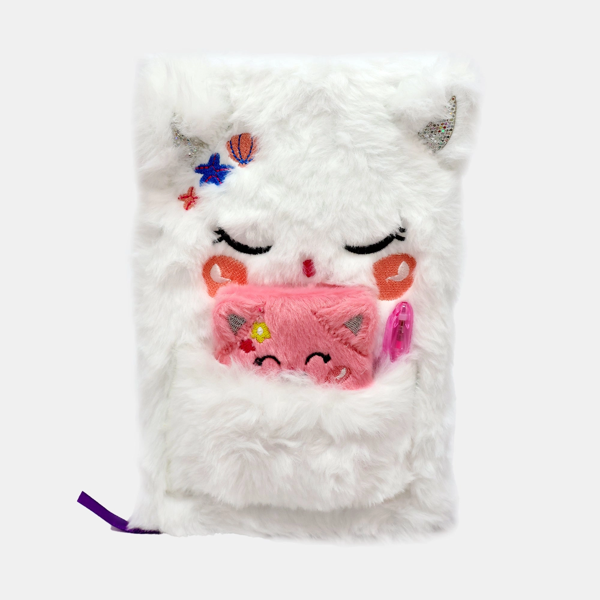 Vibe Cat Fluffy Notebook A5 - Lined 90 Sheets