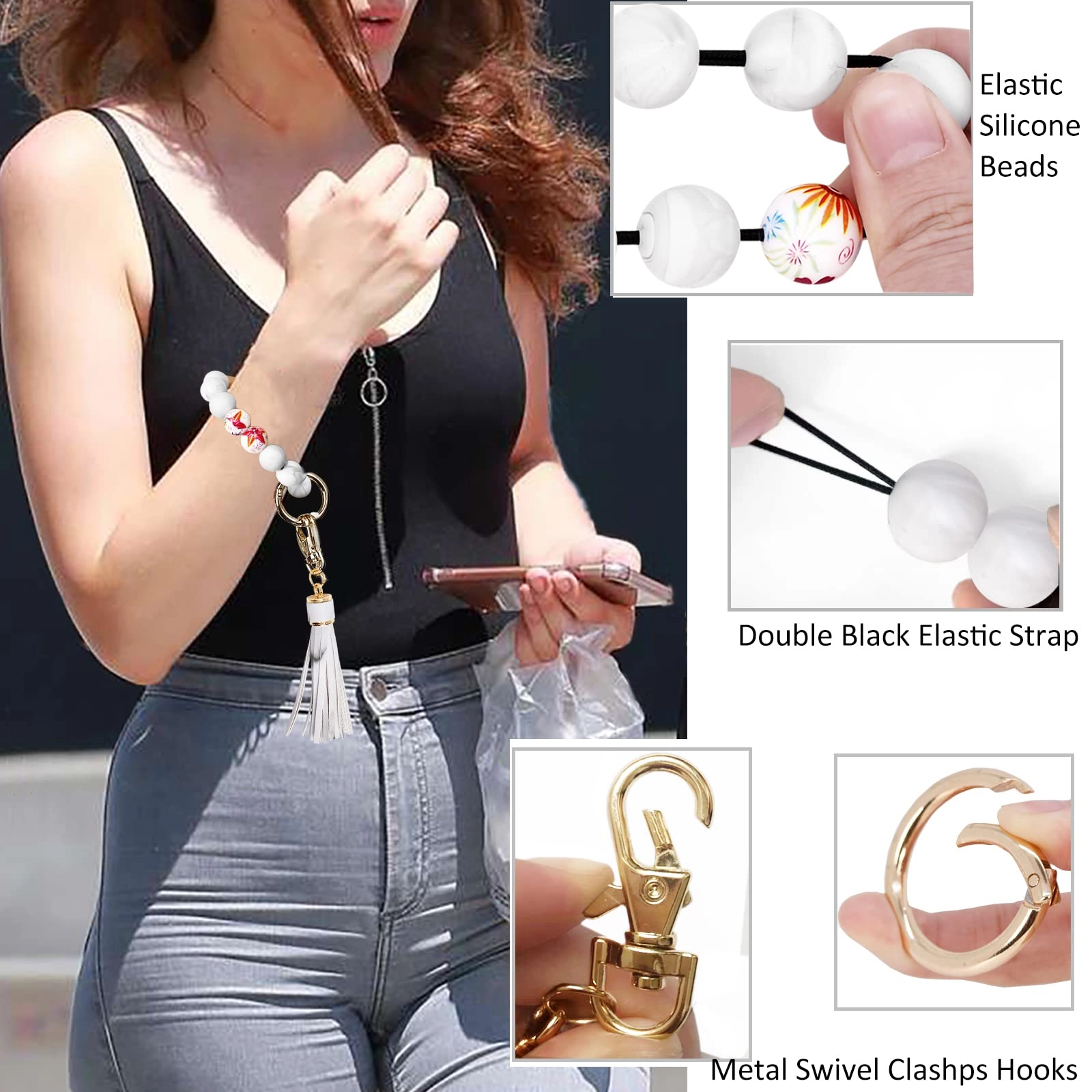 Silicone Key Ring Bracelet - Car