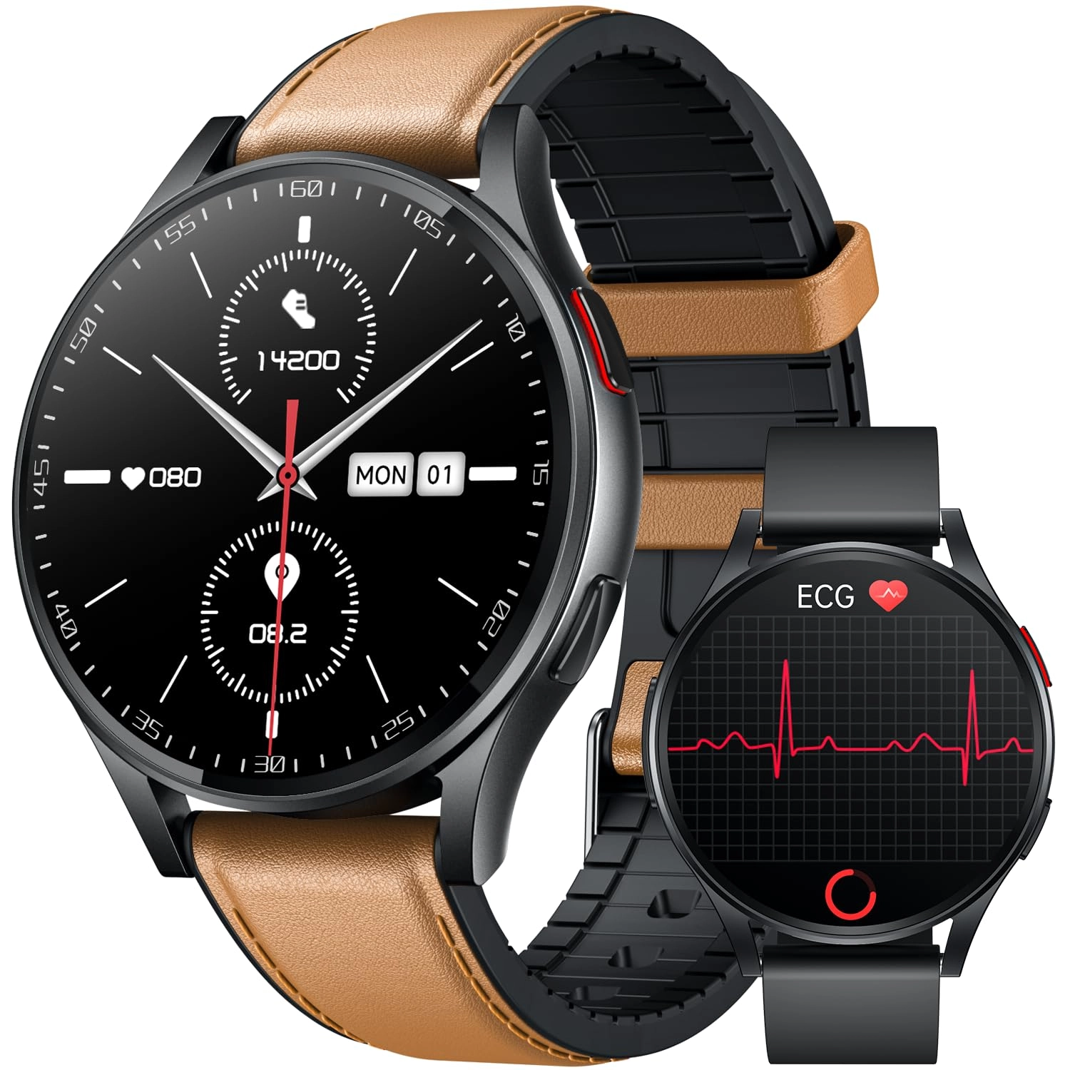 NONGAMX Montre Connectée ECG 46mm