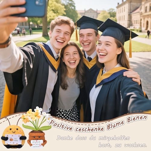 Pocket Hug Bee 8.5 cm + Sunflowers Lucky Charm 15 cm