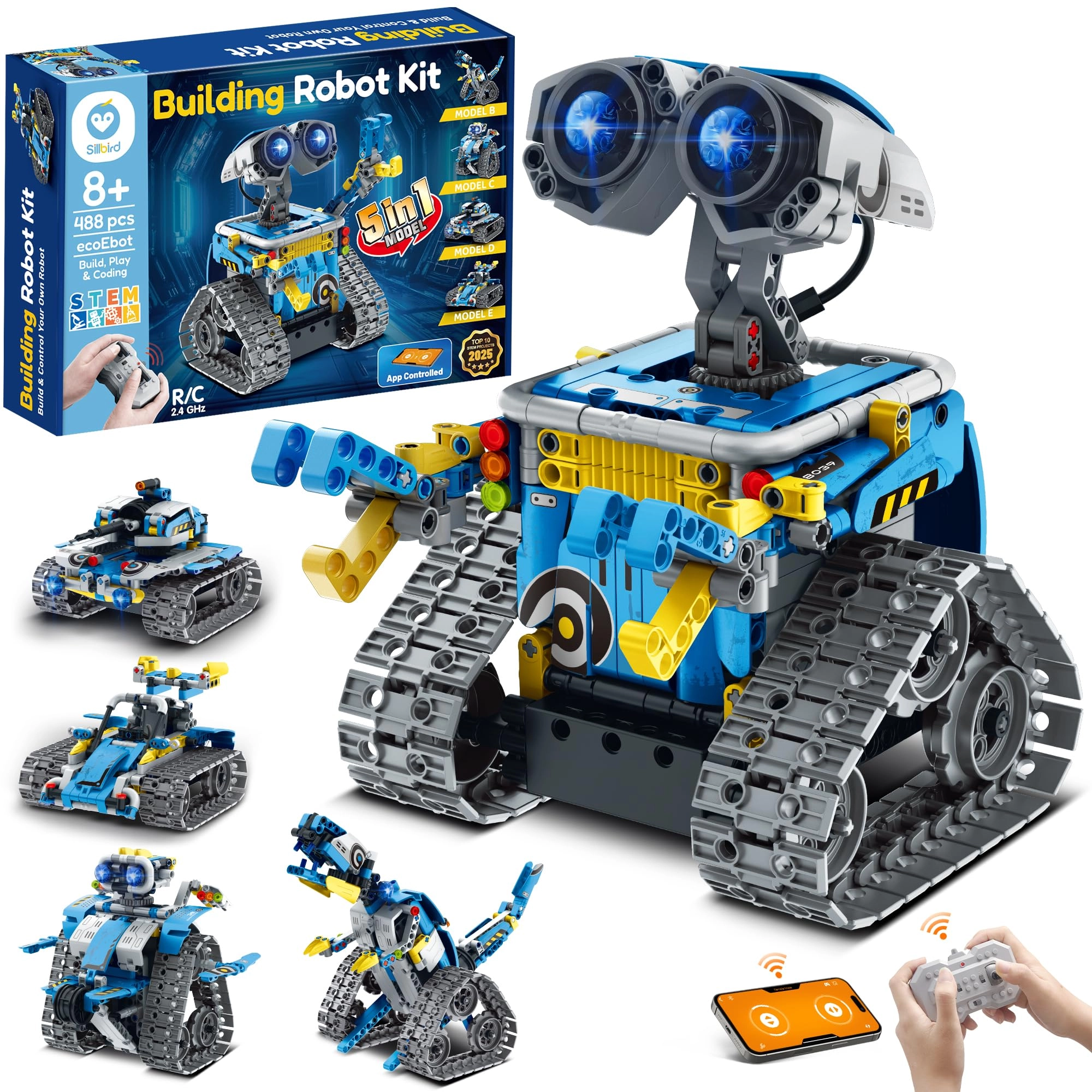 Sillbird Robot Building Kit - 488 pieces