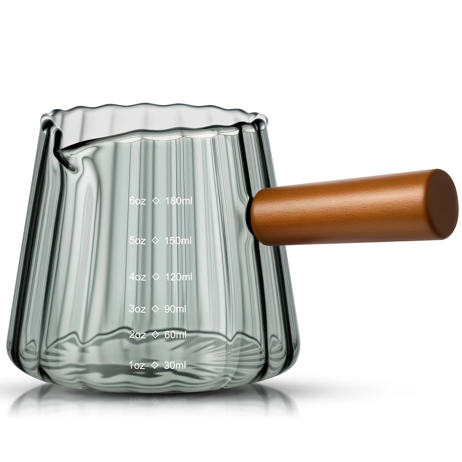 Jingmore Espresso Shot Glass - 1 pcs - Handle - 180 ml