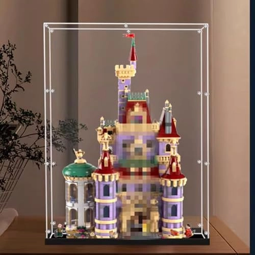 Acrylic Transparent Collectible Display Case for LEGO 43263 Castle Block Model