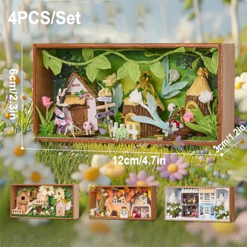 Miniature Wooden Dollhouse Furniture Kit - Creative Room 1:24