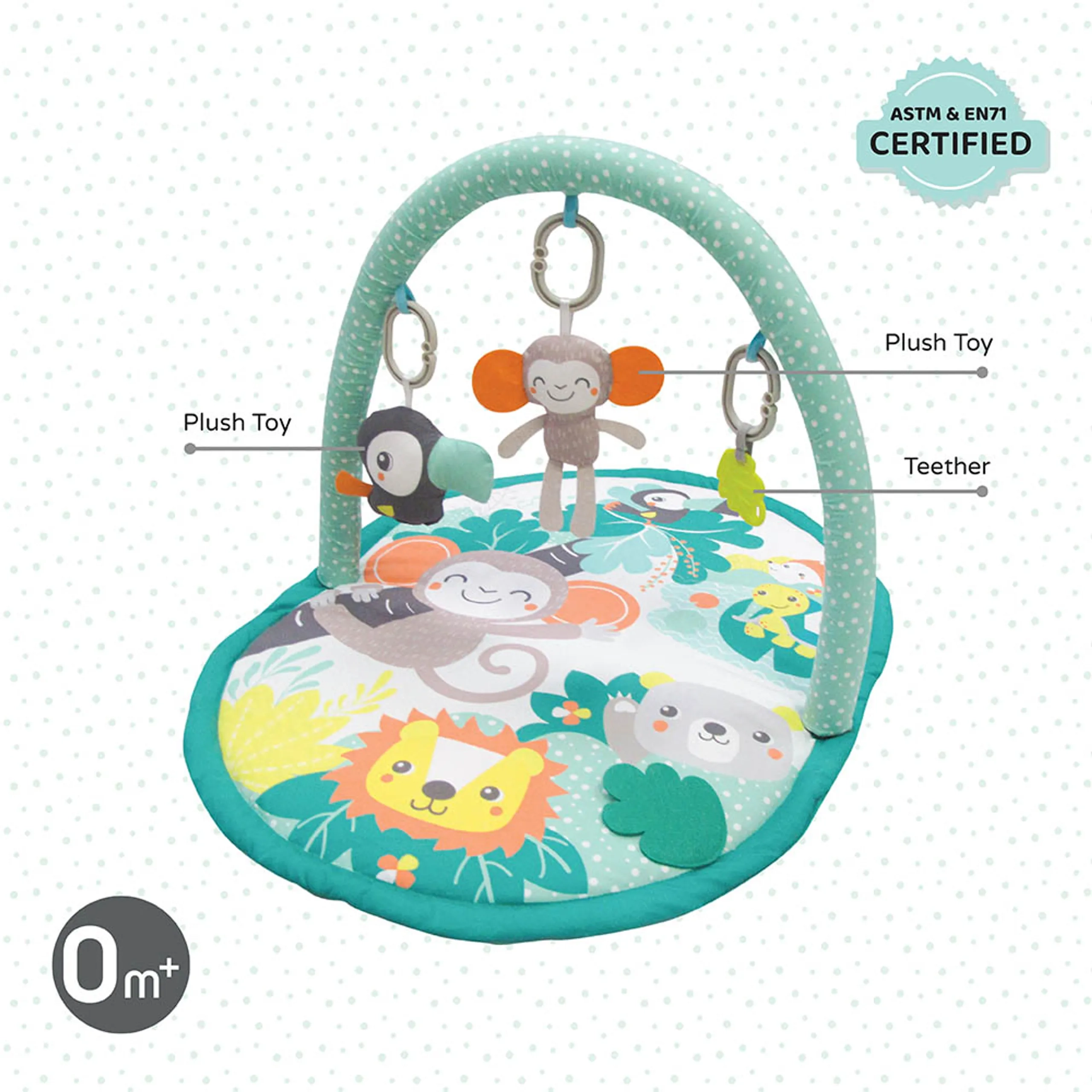 Jungle Friends Baby Playing Mat - 0 month & above