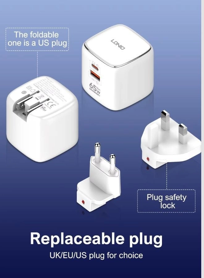 LDNIO Universal Travel Adapter - US/UK/EU 65W
