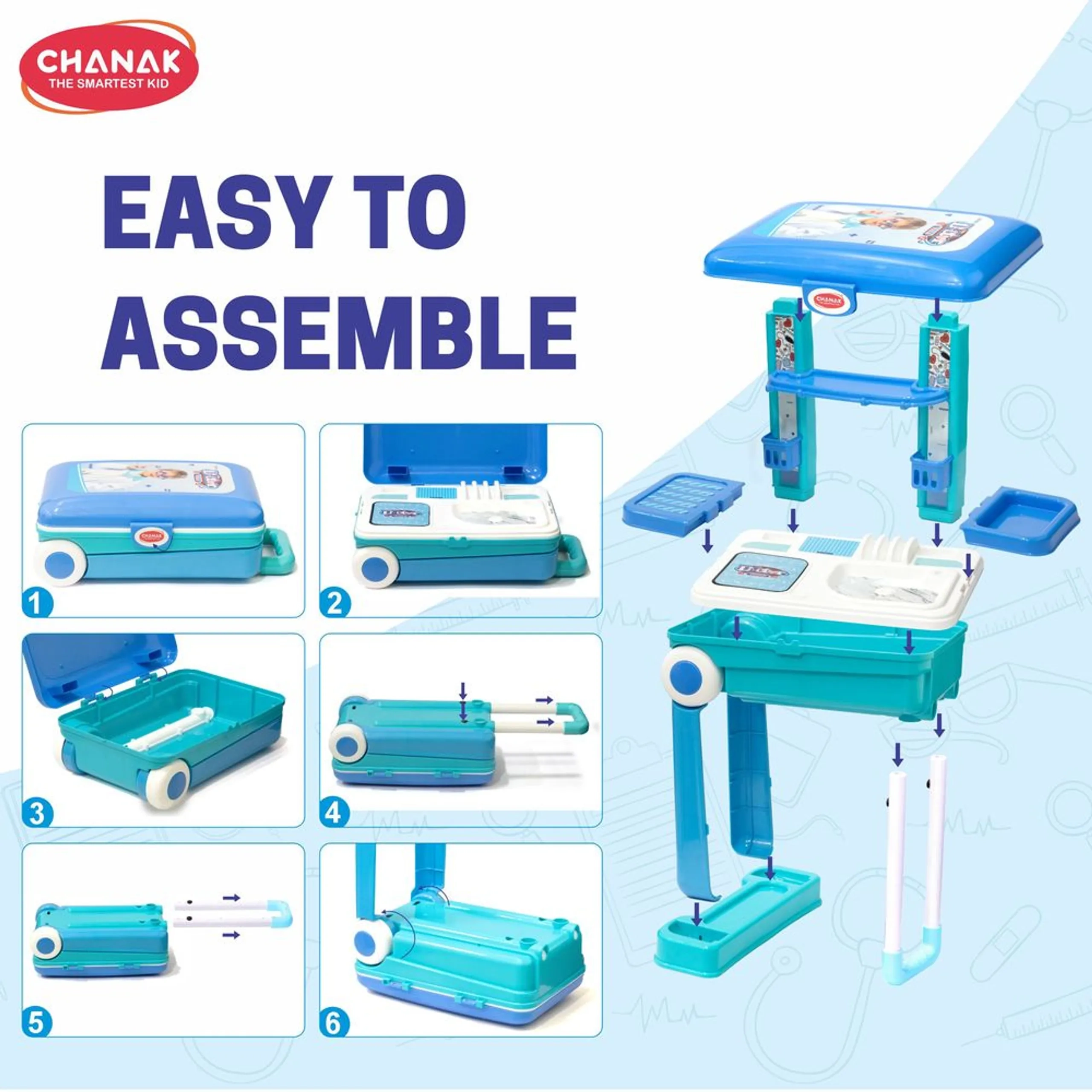 Chanak Premium Doctor Set With Pull & Push Trolley - 13 pcs (46966191-AT173)