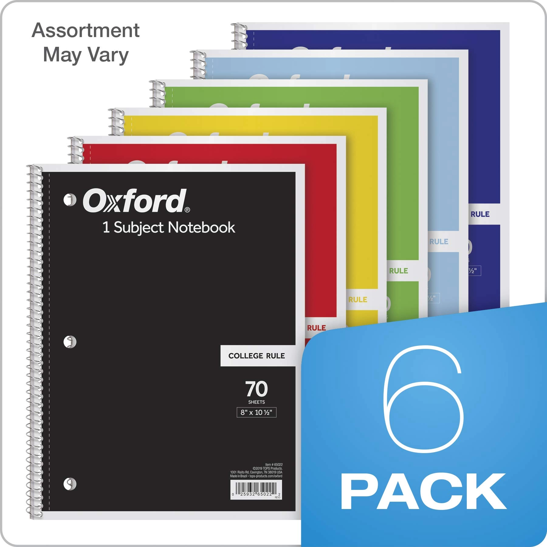 Spiral Notebook 8 x 10-1/2 Inch Spiral - Lined 70 Sheets