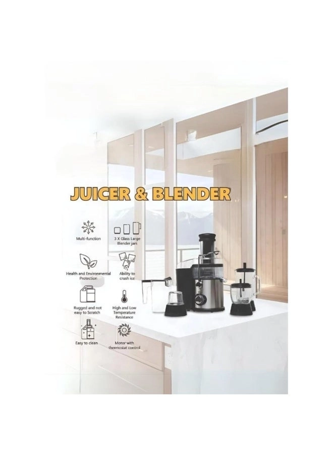 4-in-1 Juicer and Blender System - 4000W