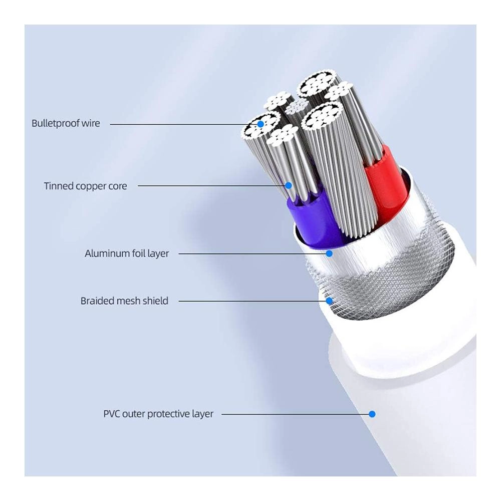 Magnetic Absorption Lightning Cable Lightning to USB-A Cable 0.9m