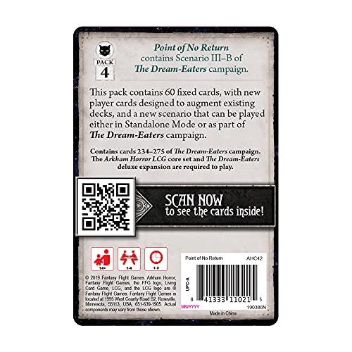 Arkham Horror The Card Game: Point of No Return Mythos Pack