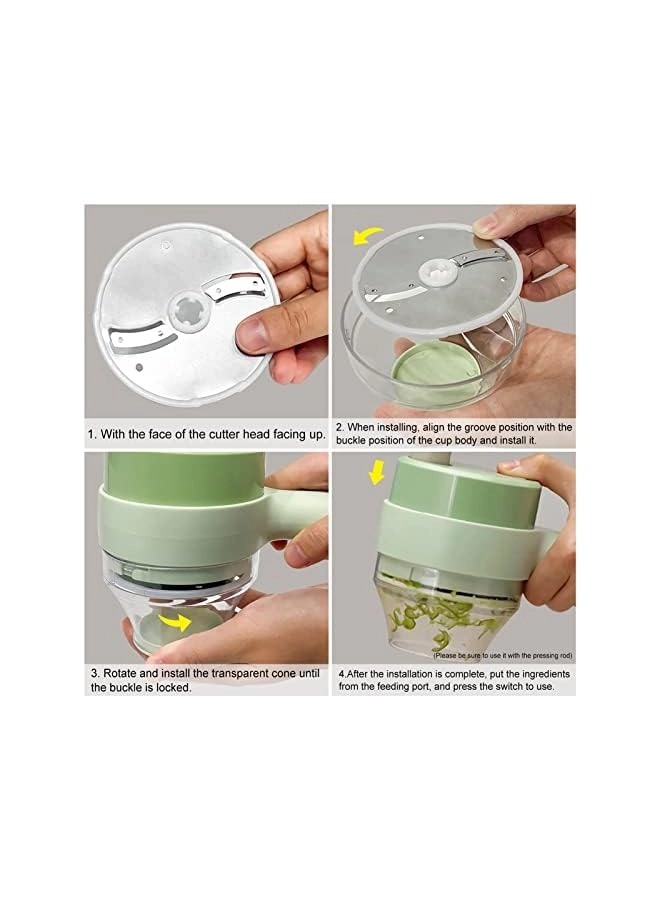 Handheld Electric Vegetable Cutter - Portable Mini Wireless