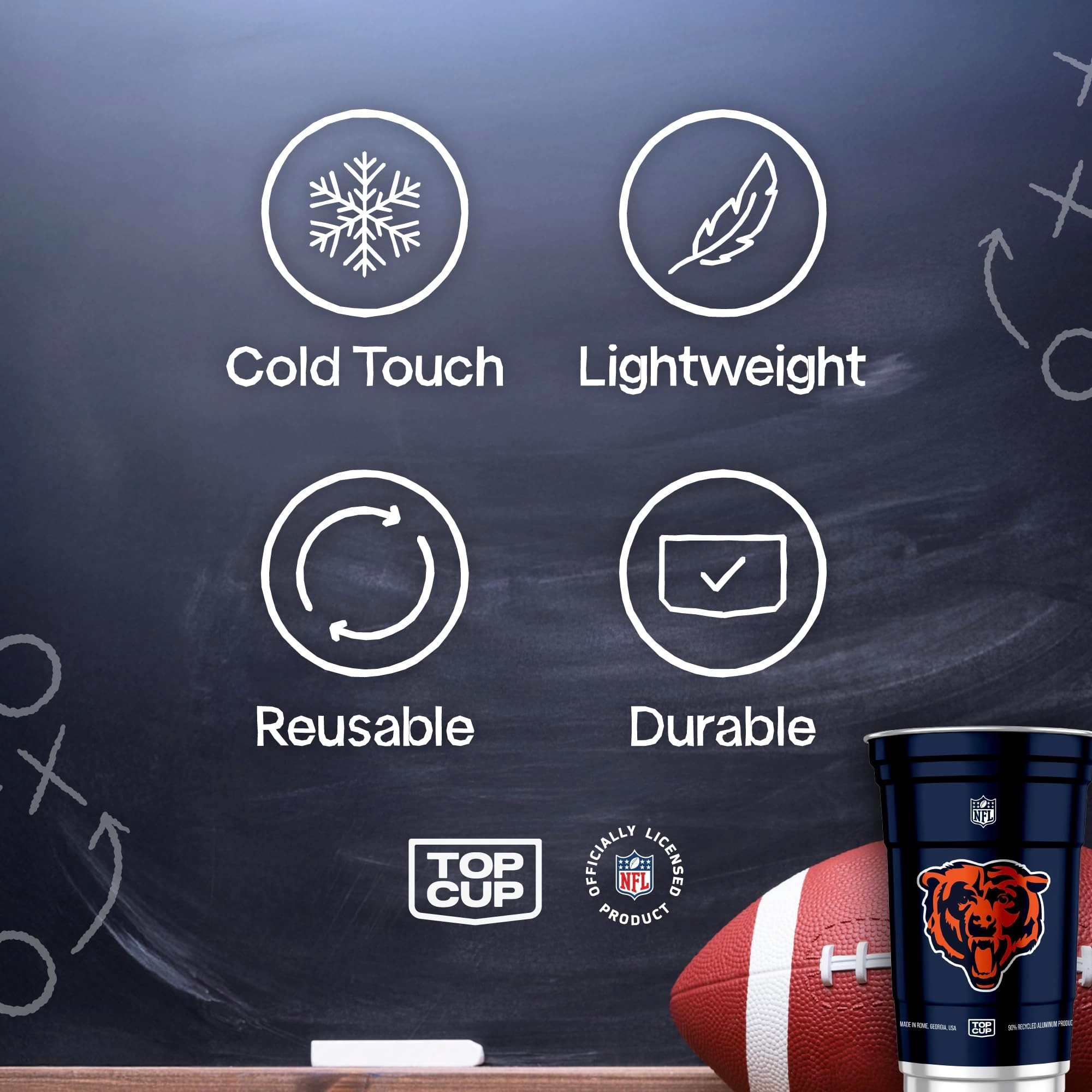 Chicago Bears Reusable Cup - 20 pcs