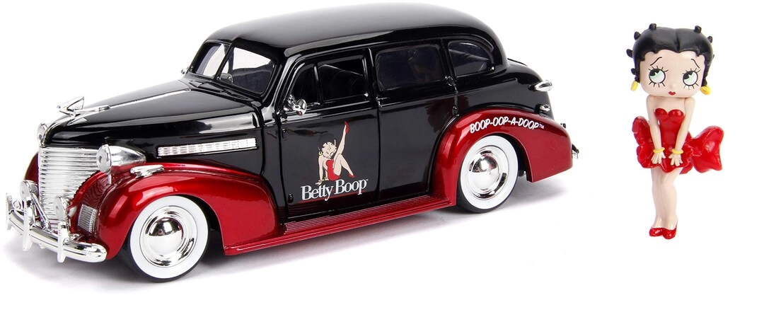 Jada Toys Betty Boop 1939 Chevy Master Deluxe with Figure - 1:24