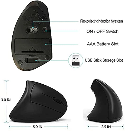 SMK-3381 Ergonomic Vertical Mouse - Wireless