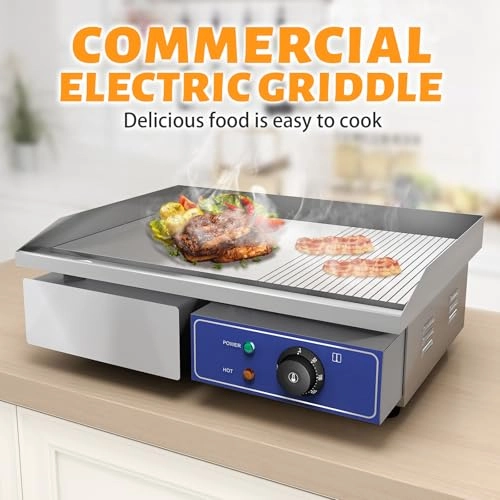 Electric Countertop Griddle - Two Half Iron Plate 55*35.5cm