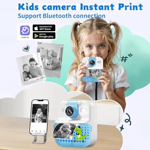 Kids Camera - Instant Print Pink