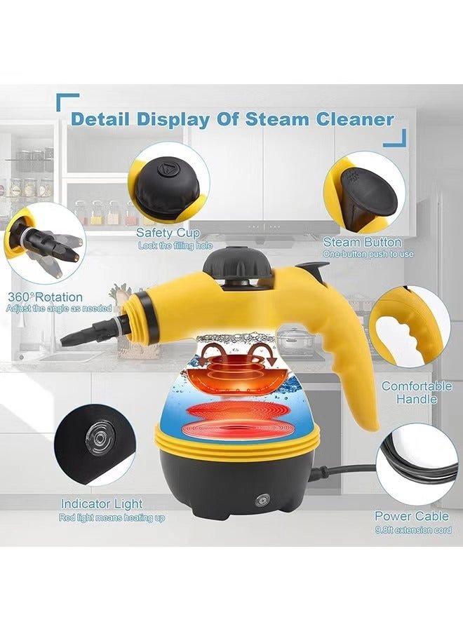 Handheld Steam Cleaner - 1000w 9 Pieces Accessories