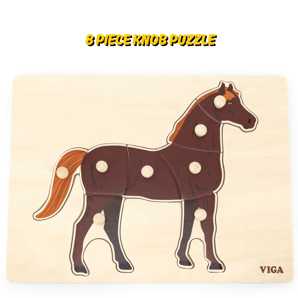 Montessori Puzzle Horse - 3 +