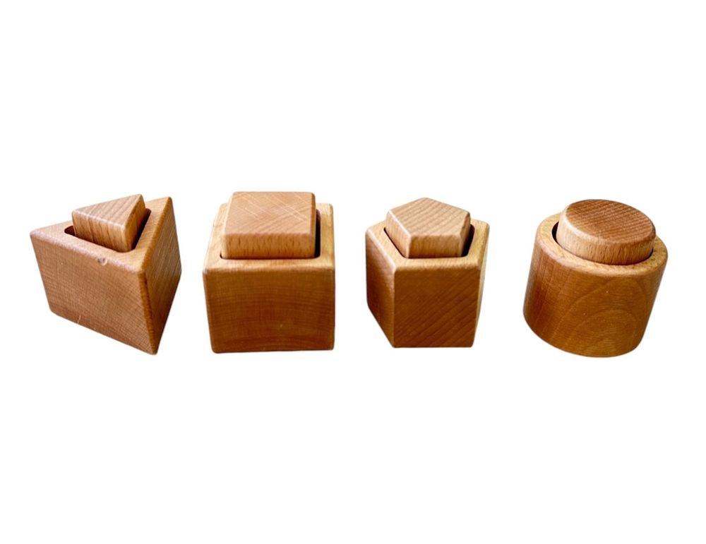 Wooden Cup Shapes - Suitable for 12 months and above 8 Pcs