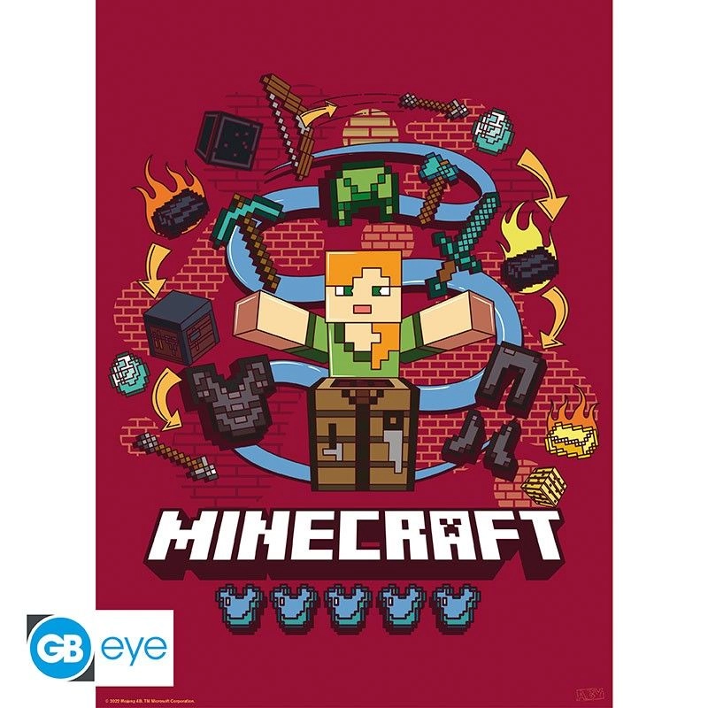 Minecraft Chibi Posters - Laminated paper 52cm x 38cm