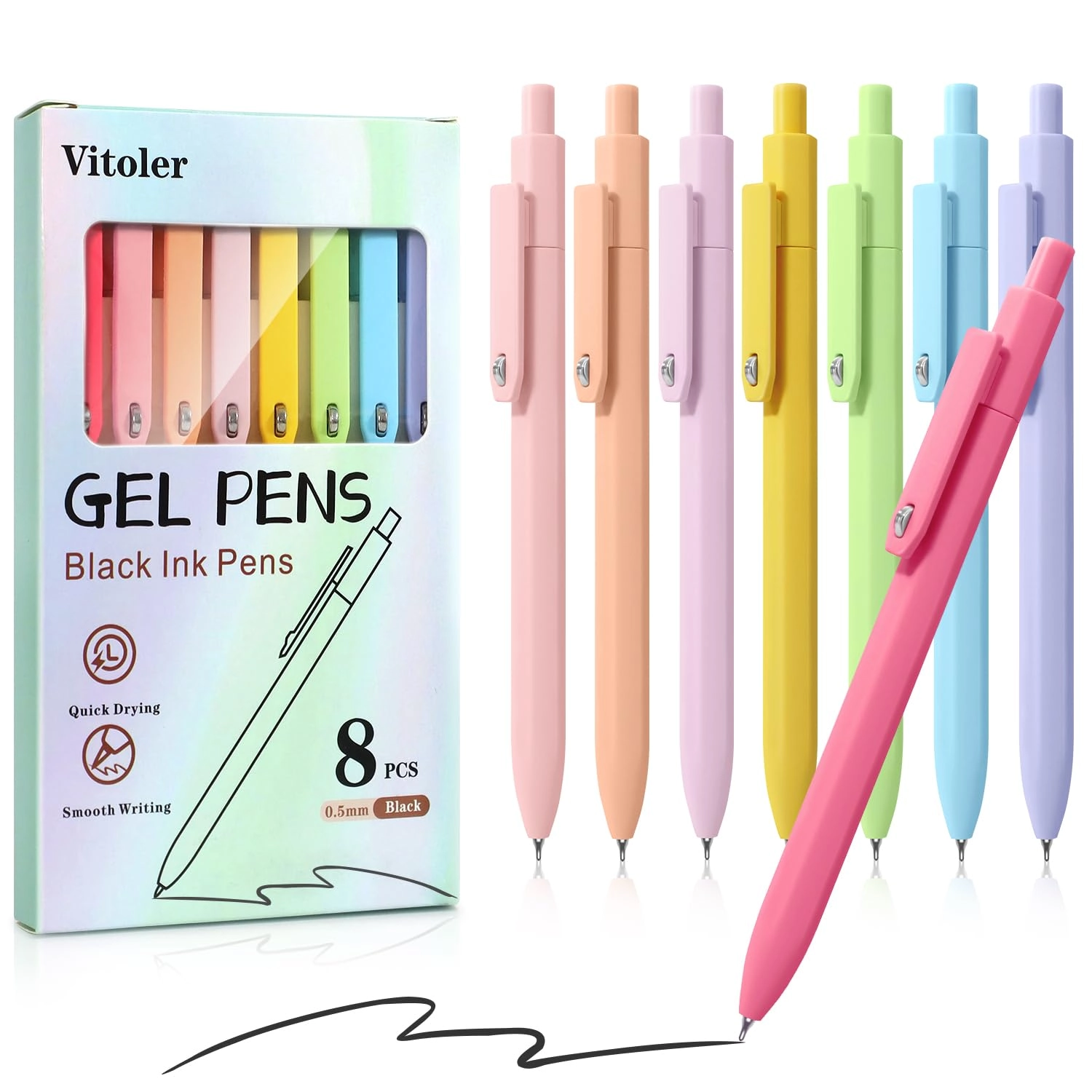 Aesthetic Pens - 8 Pcs 0.5mm