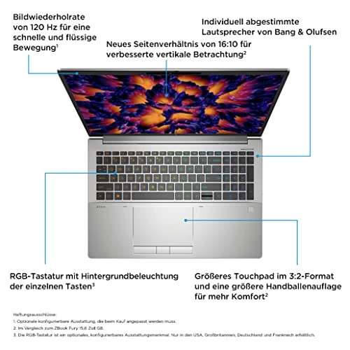 ZBook Fury 16 G9 62U61EAABD - 17.3'' Core i7-12800HX 16GB DDR5 512GB SSD