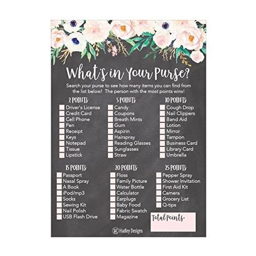 Hadley Designs Baby Shower Game Cards - 25 Pieces