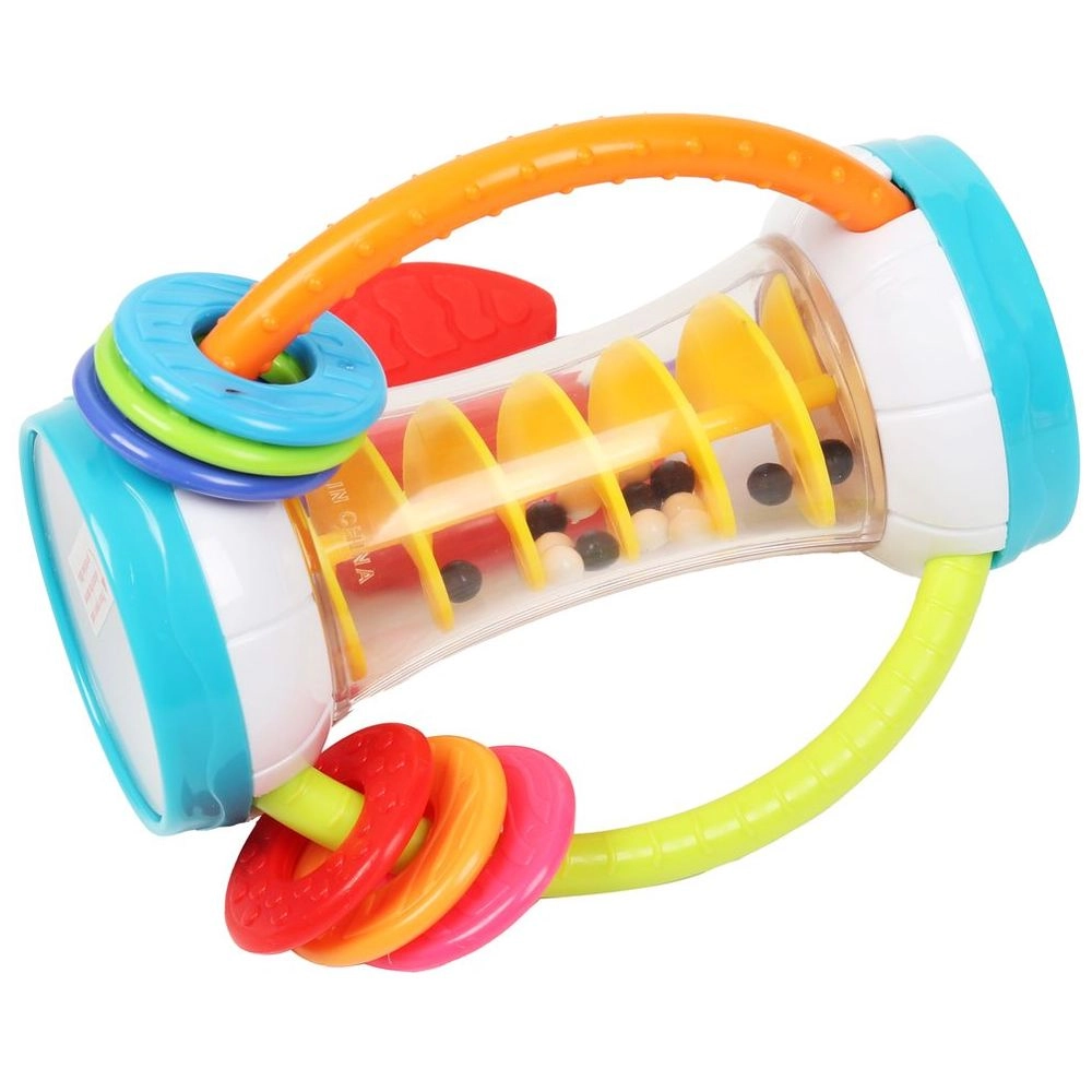 Spiralium Teether Toy - 3 handles 6 teething clacker rings
