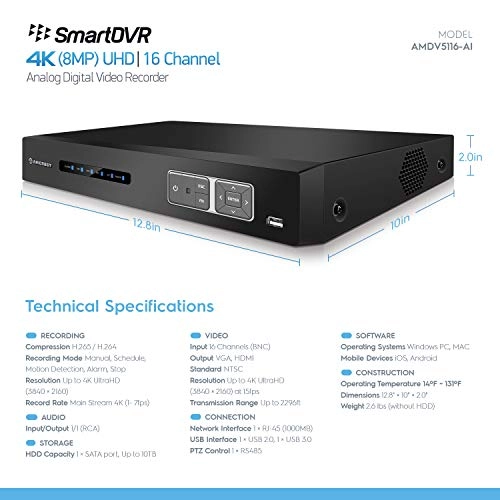 AMDV5116-I3 - 10 TB 16 Channel