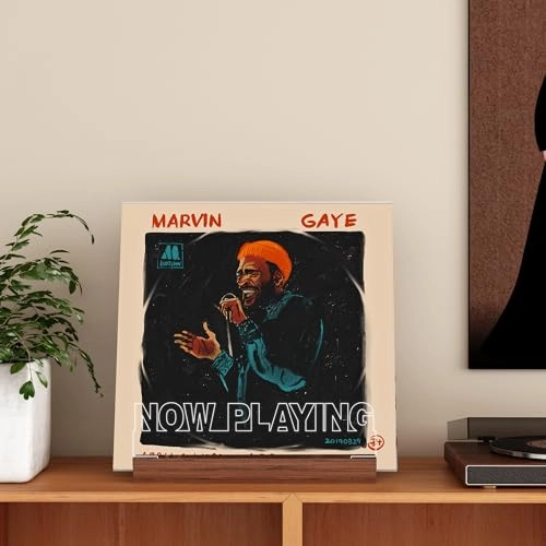 Now Playing Vinyl Record Stand - solid wood clear acrylic