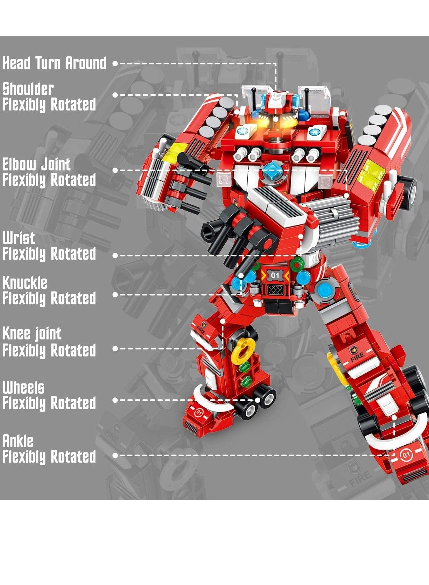 Fire Robot - 836 pcs