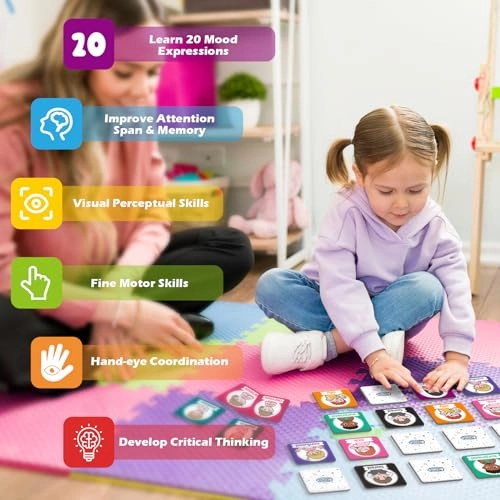 Feelings Emotions Match Game - 3 years and up 40 pieces