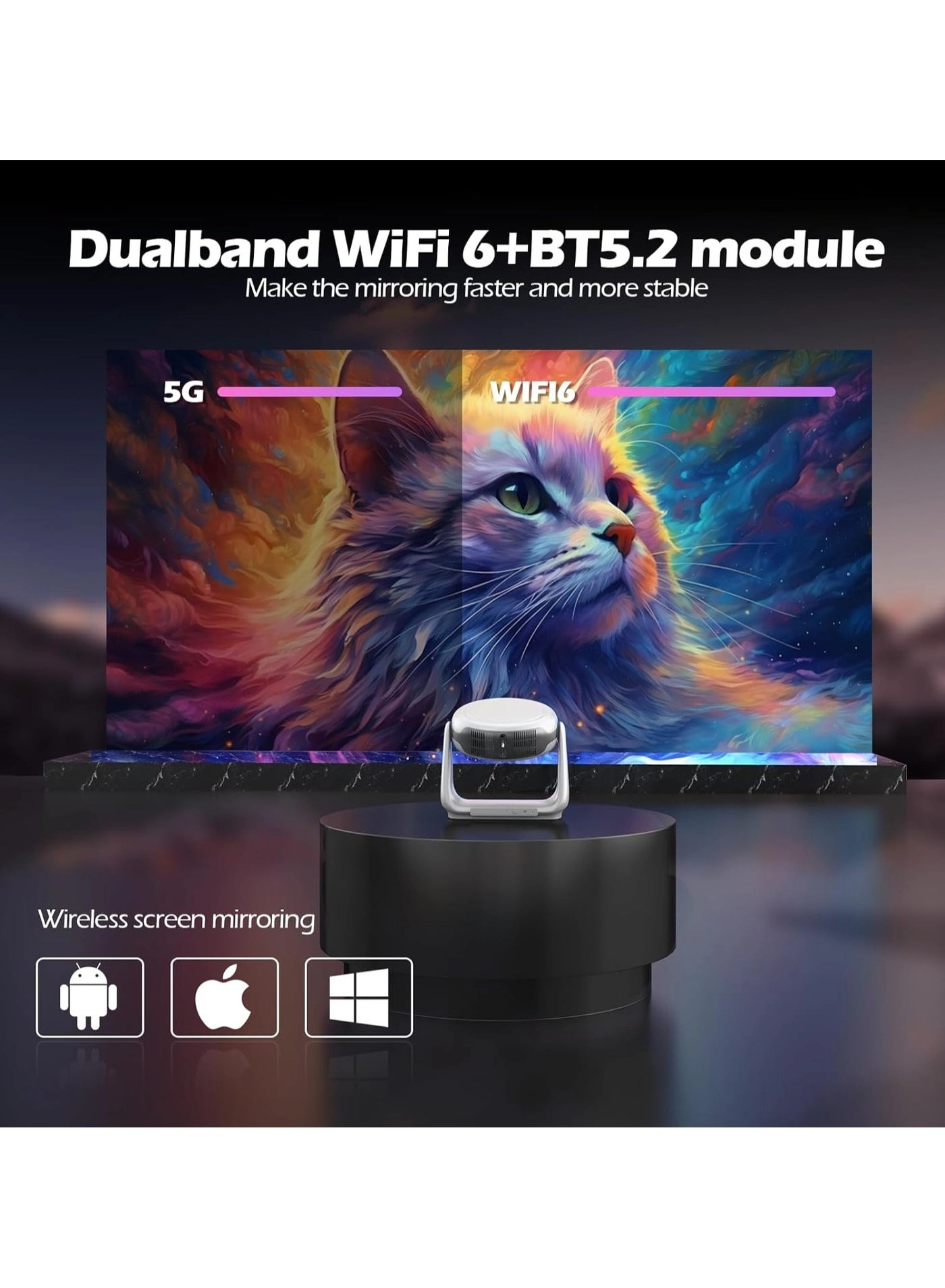 Battery Projector Outdoor 4K