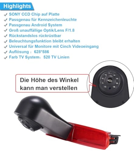 Rear View Camera - Night vision 1280 x 720 pixels