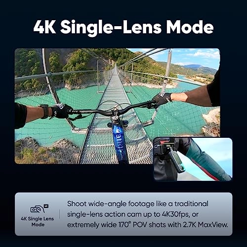 X3 - 64GB 4K 30fps + Third Person Bike Handlebar Mount + MicroSDHC Memory Card