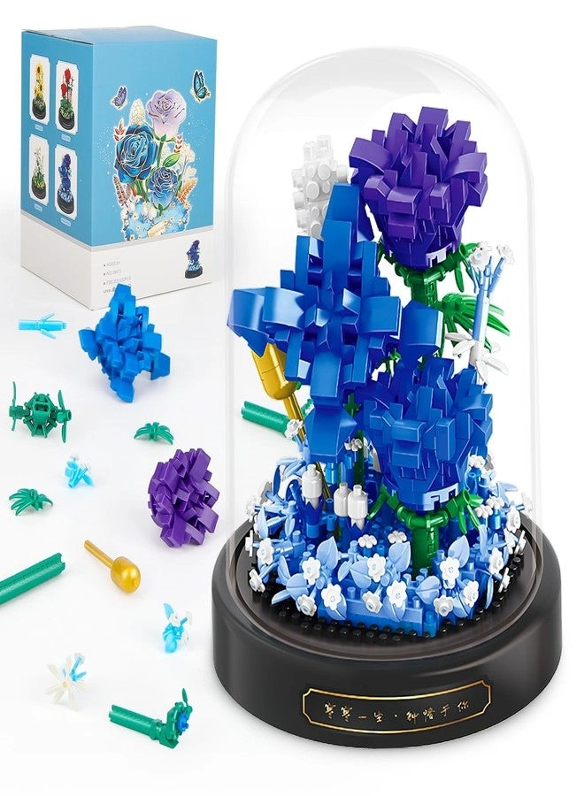 Shantou Yichao Technology Co., LTD Flowers Micro Building Set - Blue Rose 630 pcs