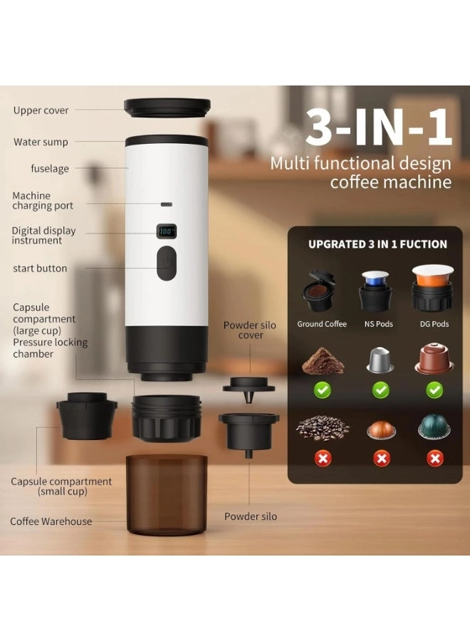 Portable Espresso Maker - Capsule & Ground Coffee