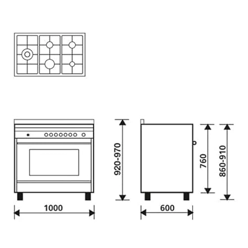 GMIL5FSS GAS Cooker