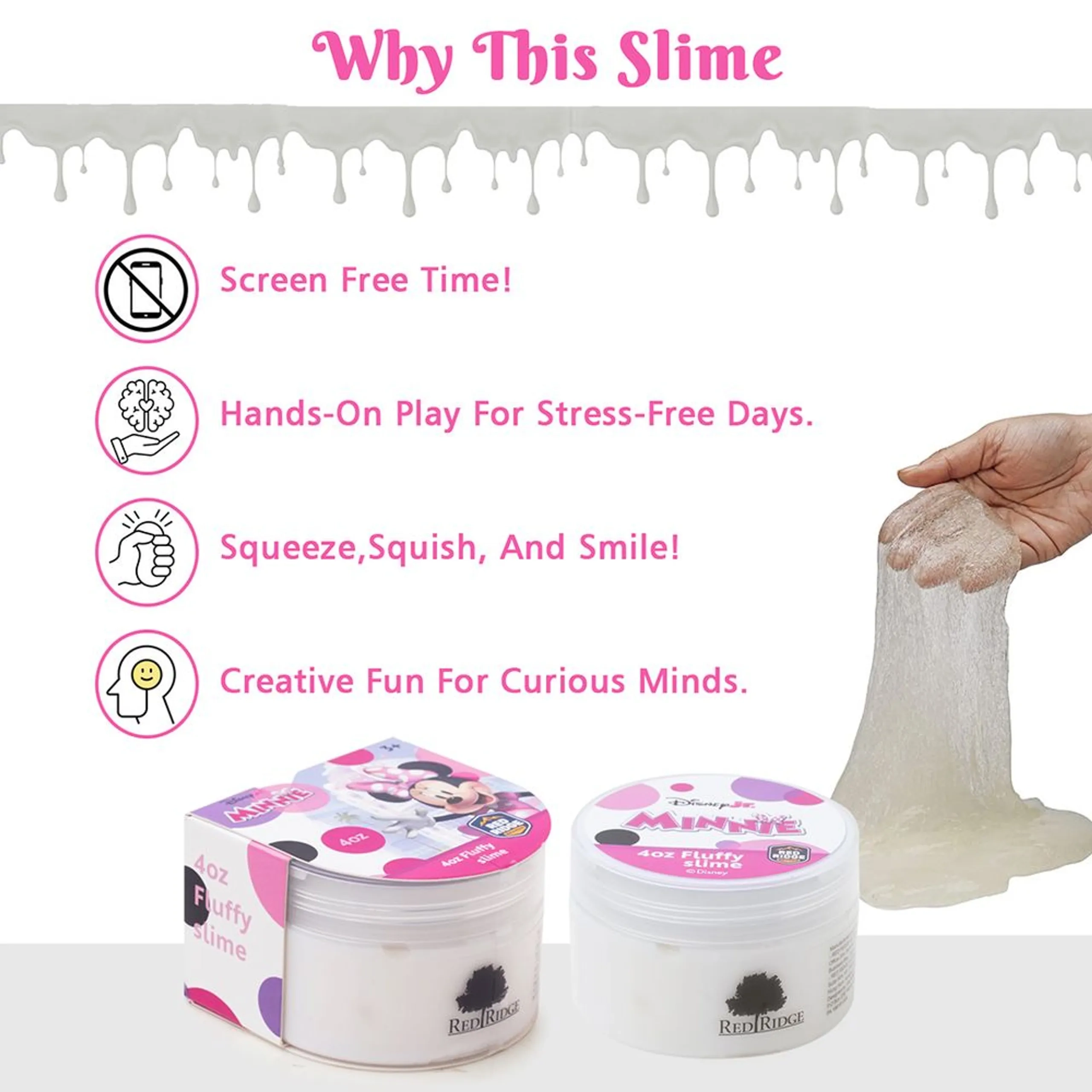Disney Minnie Fluffy Slime - 3+ years