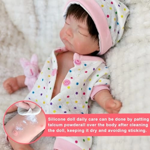 Reborn Baby Doll - 10 Inch Silicone Girl Ages 3+