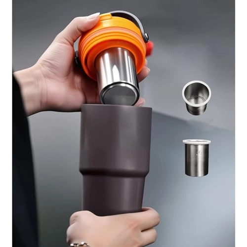 2 in 1 Car Coffee Maker - 160ml capsules ground coffee