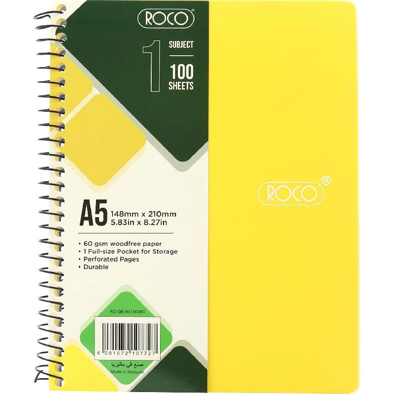 Neon A5 Spiral - Lined 100 Sheets